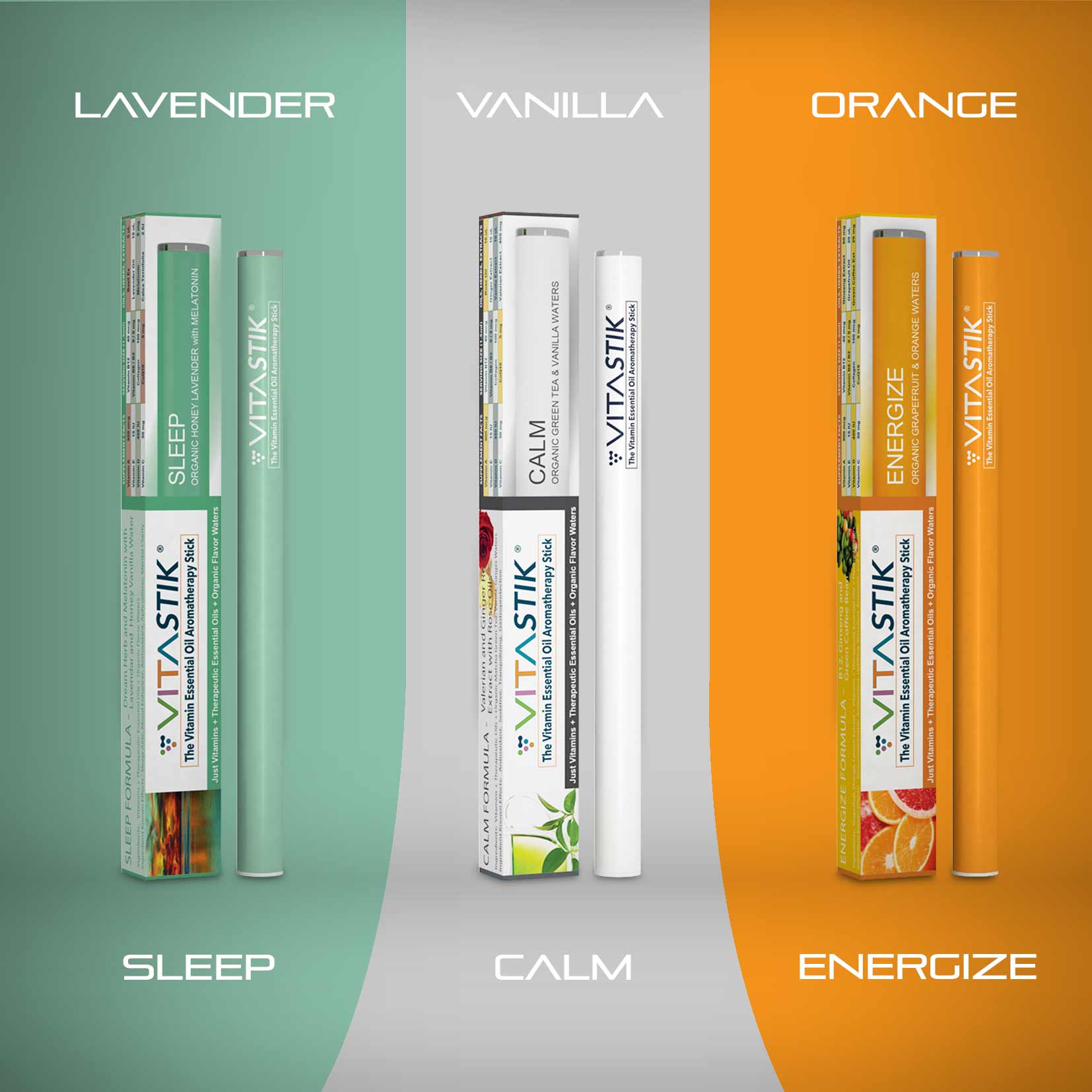 VitaStik 3 Pack - The Vitamin Aromatherapy Diffuser Stick