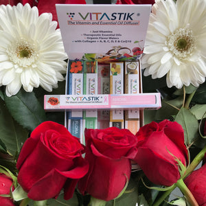 VitaStik Amore - ビタミン蒸気を含むヒーリング オーガニック ローズ ウォーターを吸い込む